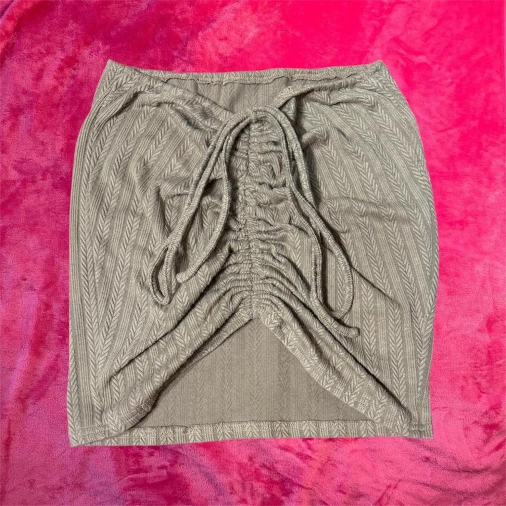 Tan Ribbed Skirt